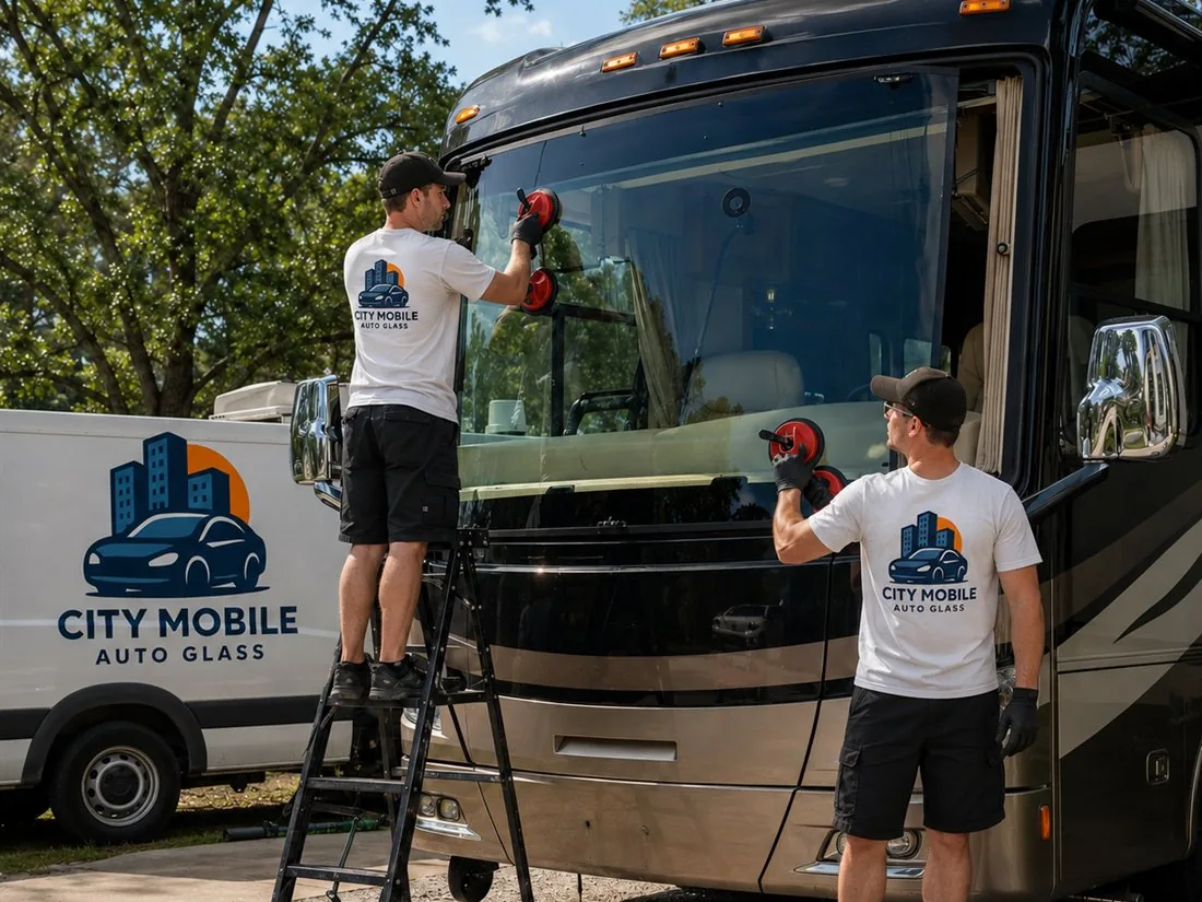 RV Windshield Repair and Replacement in Canoga Park, CA by City Mobile Auto Glass