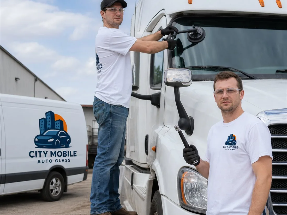 Semi-Truck Windshield Repair and Replacement in Canoga Park, CA by City Mobile Auto Glass